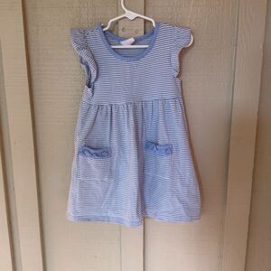 Stitchy fish 2T dress striped